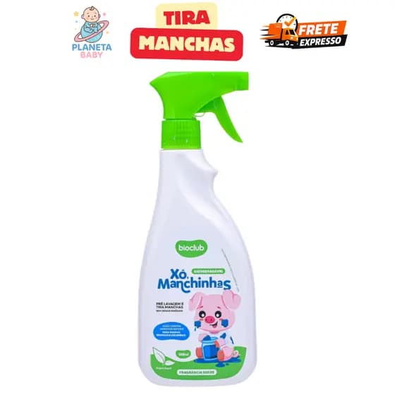 Alvejante Infantil Tira Manchas Sem Cloro - Xô Manchinhas Bioclub® 500ml Bebe Xo manchas Roupa