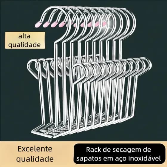 "Rack de Secagem de Sapatos em Aço Economia de Espaço Doméstico "