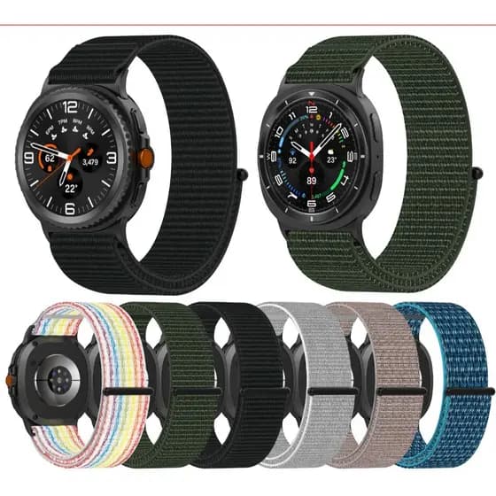 Pulseira de Velcro Nylon tecido para samsung Galaxy watch 8 40mm 44mm