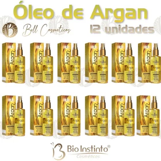 Kit 12 Reparador de Pontas Óleo De Argan Supreme Argan Oil 50ml - Mary Life