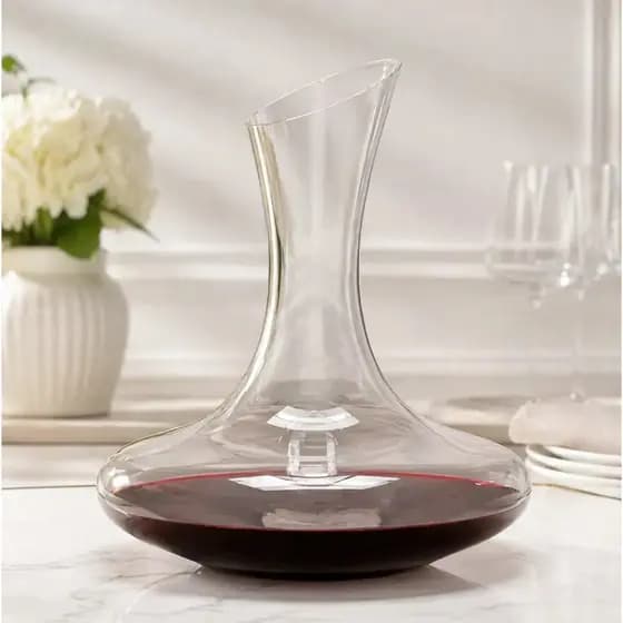 Decanter Aerador Vinhos Em Vidro Leve E Resistente Vinho Tinto Suave Italiano Premium Luxo Sommelier