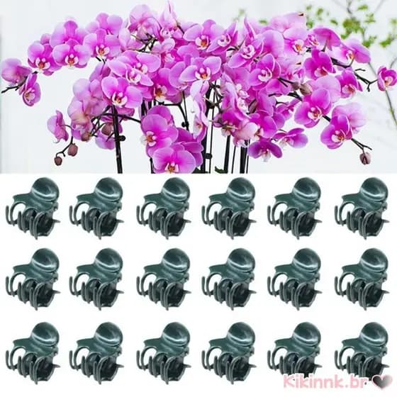 20 100 Unidades Clipes Haste Orquídea Suporte Para Cultivo Flores