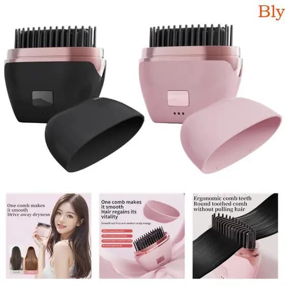 Acessórios Escova Alisadora Cabelo Portátil Recarregável Bly