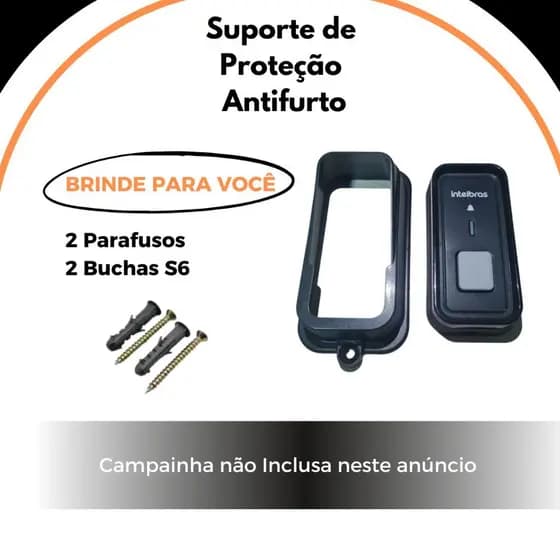 Protetor Campainha Eletrônica Sem Fio CIB 101 Intelbrás Proteção Campainha Intelbras Sem Fio