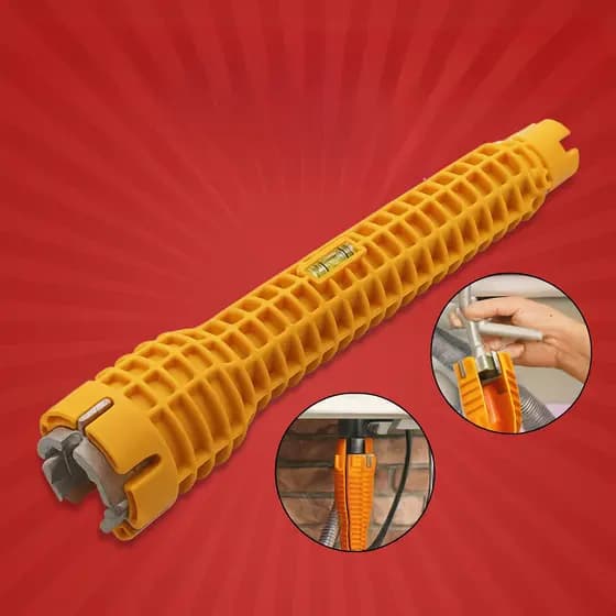 Chave 8 em 1 Hidráulica Multifuncional Instalação Manutenção Pias Prático Compacto Eficiente Casa