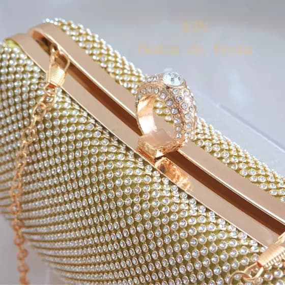 Bolsa Tiracolo / Carteira Feminina Com Glitter Para Festa / Banquete / Casamento 7736