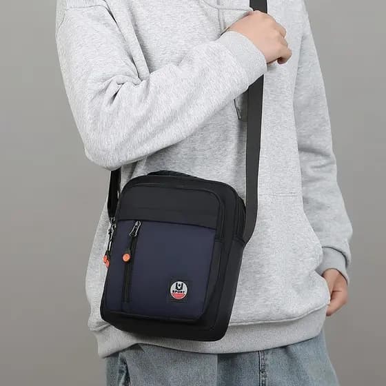 Shoulderbag Masculina Impermeável Antifurto Alça Transversal Esportiva Versátil Compacta Resistente