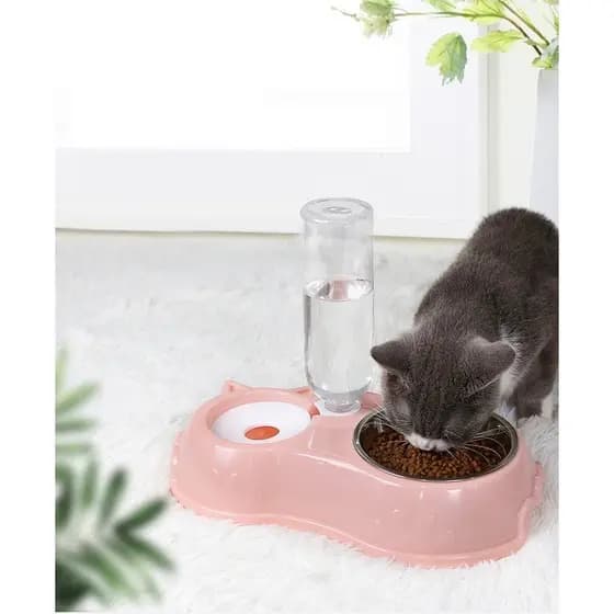 Comedouro E Bebedouro Automático Para Cães Gatos Pet Filhotes--02