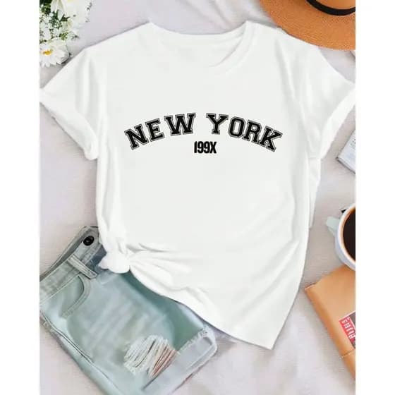 Blusa Camiseta Unissex New York College 100% Algodão Diversas Cores