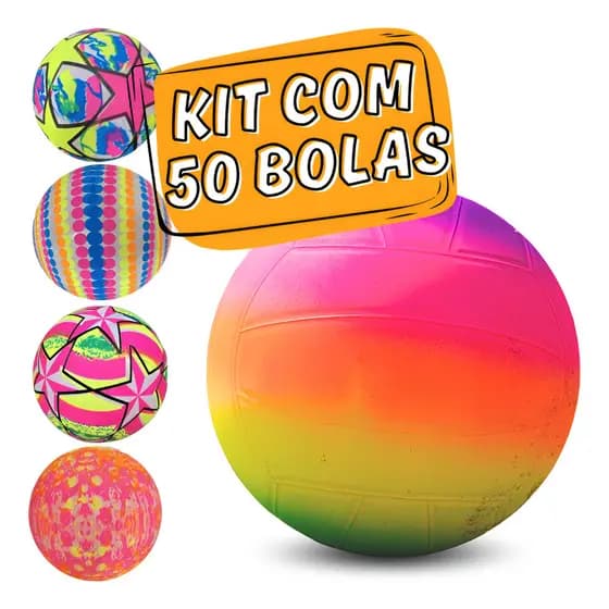 Kit 50 Bolas Vinil Dente Leite Grandes Lembrancinha Atacado
