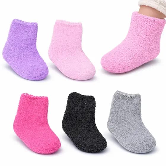 Kit 6 Meias Bebê Infantil Frio Inverno Térmica Neném Quente