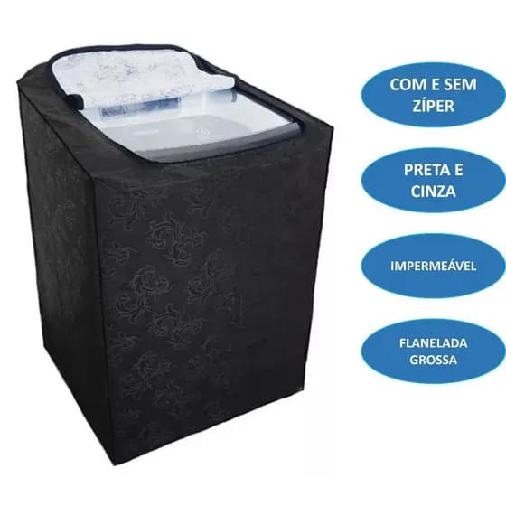 Capa Máquina De Lavar Impermeável Com Acabamento Premium