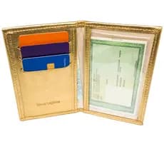 Carteira Porta Documento Feminina Couro Legitimo Cabe RG