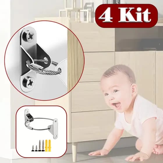 1-4 Kit Móveis Ajustáveis Fixadores Anti-Queda/Kit De Ancoragem De Parede Para Armários