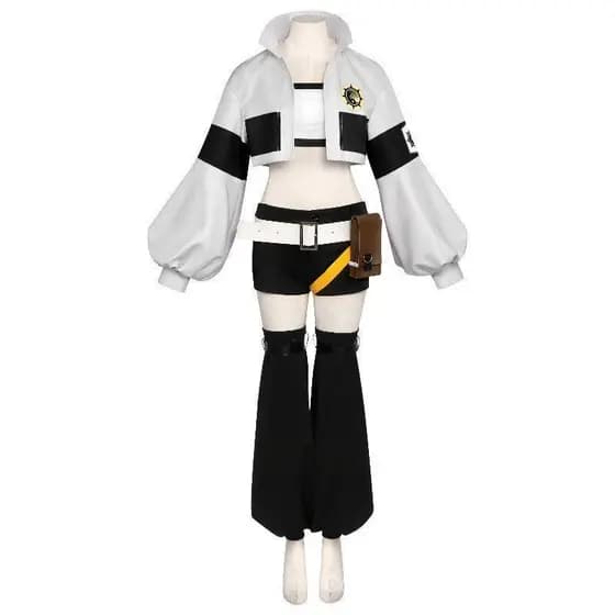 Fantasia de Cosplay Gachiakuta Riyo Reaper, Top, Colete, Shorts, Acessórios, Peruca, Tamanho Grande, Conjunto Completo J