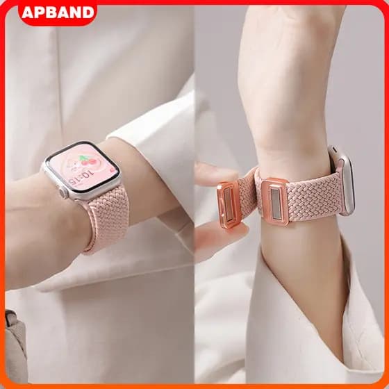 Pulseira De Magnética Nailon Para Relógio IWatch Apple Watch SE Ultra 3 2 Series 11 10 9 8 7 49 46 45 44 42 41 40 38mm