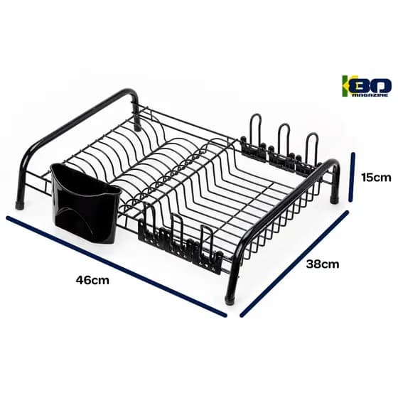 Londres Escorredor de Louças Compacto Resistente c/ Porta Talher e Copos
