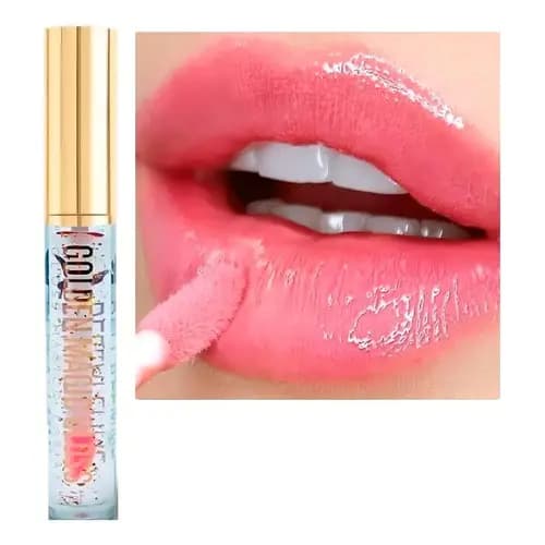 Gloss Labial Bella Femme Golden Magic Hidratante Rosa