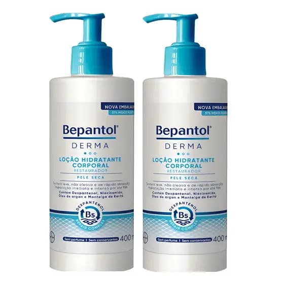 Kit 2x Bepantol Derma Hidr. Restaurador Loção Corporal 400ml