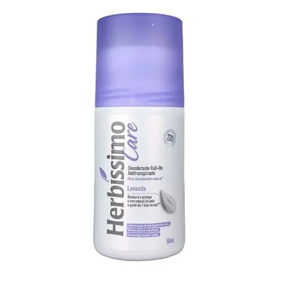 Desodorante Roll-On Antitranspirante Herbíssimo Care Lavanda 50ml
