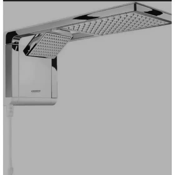 chuveiro duo eletrônico possui acabamento em aço inoxidável que garante durabilidade e beleza, design novo e sostificado
