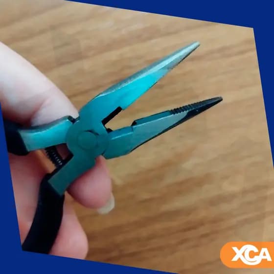 Alicate Para Artesanato Bico Meia Cana Reto 4,5 Polegadas