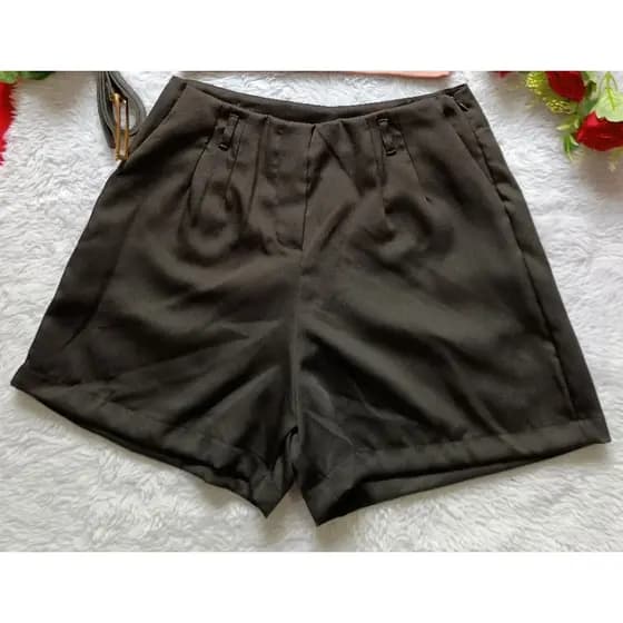 Short Alfaiataria cintura alta conforto elegante sim cinto