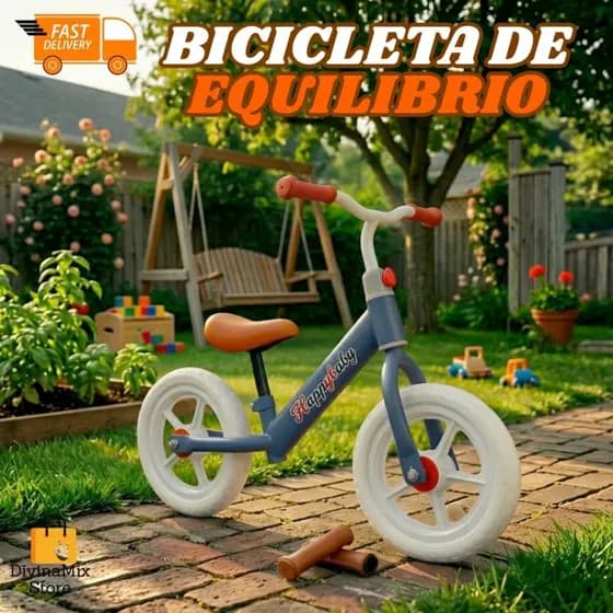 Bicicleta de Equilíbrio Infantil sem Pedal – Ideal para Crianças Aprenderem a Pedalar, Usar em Parques, Quintal e Passei