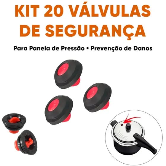 KIT 20 Válvulas de Segurança Universal para Panela de Pressão