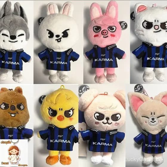 Kpop Idol Stray Crianças Novo Saco De Pelúcia Chaveiro Pingente Felix KARMA Vestido Boneca SKZoo Bangchan Changbin