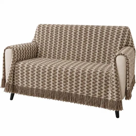 Manta Para Sofá e Cama King a solteiro de 2,00x1,45 a 270x260cm, Fibra com Algodão e Decoração Luxo Premium