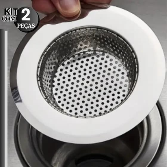Ralo Pia Ralinho INOX 2 Peças 9 cm para Cozinha Bares Restaurantes Alta Qualidade
