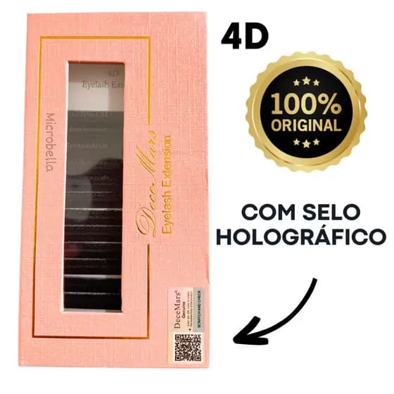 Cílios Decemars W 4D Volume Egípcio | Original C Selo| Extensão De Cilios | Fio a Fio | Adesivo