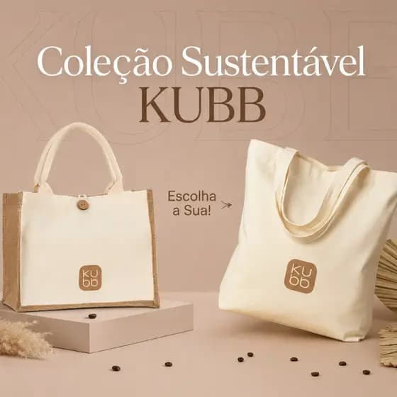 Bolsa Tote Bag e Sacola Ecobag Brim Cru Com e Sem Zíper Jubb 100% Algodão Para Presente Livro Feira
