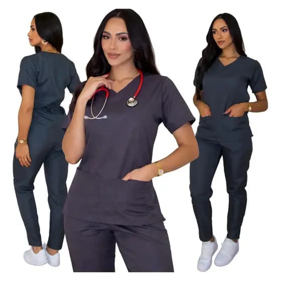 Scrubs Uniforme Auxiliar de Limpeza Oxford Profissional Confortável