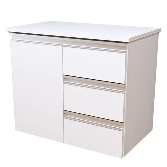Balcão Móvel Gabinete Mdf Para Banheiro Com Tampo 60cm de Largura - Design Moderno
