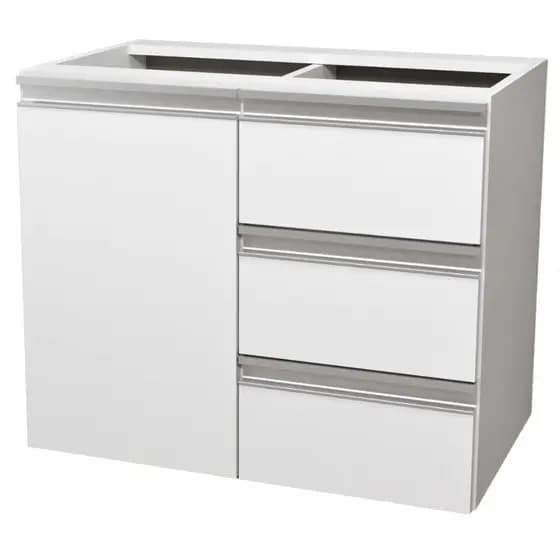 Balcão Móvel Mdf Armário De Banheiro 60cm Sem Tampo/cuba