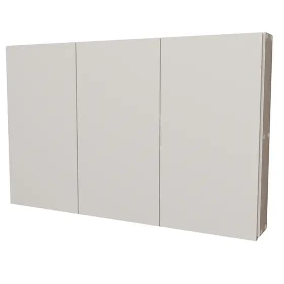 Armário Aéreo 80cm Multiuso em MDF Branco Fosco Sem Espelho 3 Portas Móvel Suspenso para Banheiro Com fundo