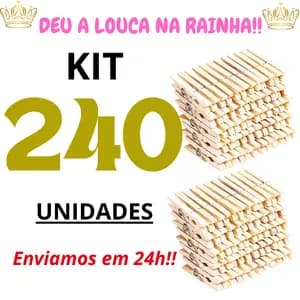 Kit 240 Prendedor Grampo De Roupas Madeira Embalagem com 240 Unidades