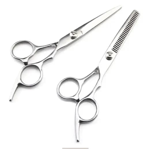Tesoura para cortar cabelo fio a laser e desbastadora para barbeador e cabelereiro - salão