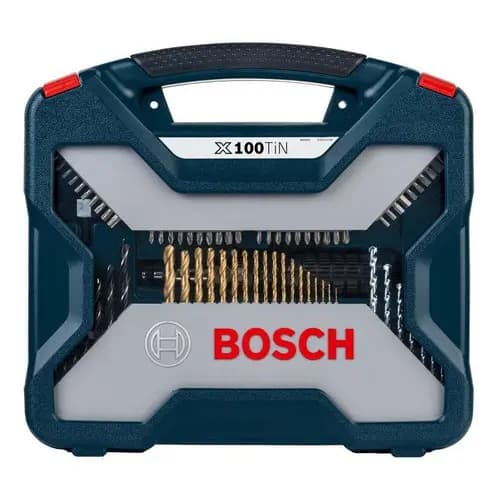 Kit De Pontas E Brocas Em Titânio X-line 100 Peças Bosch