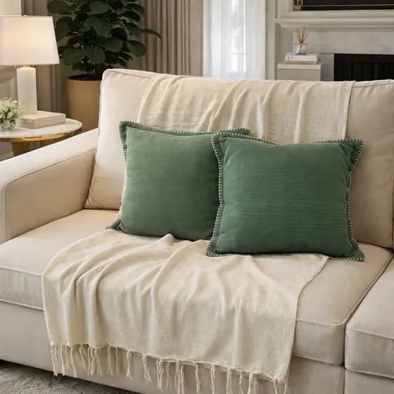 Manta Sofá Premium Algodão 240x180 Cm Decorativa