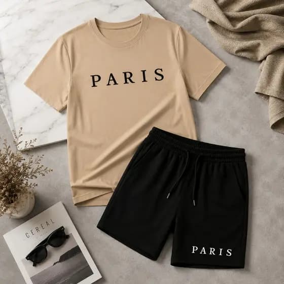 Conjunto Camiseta + Short Moletom Paris