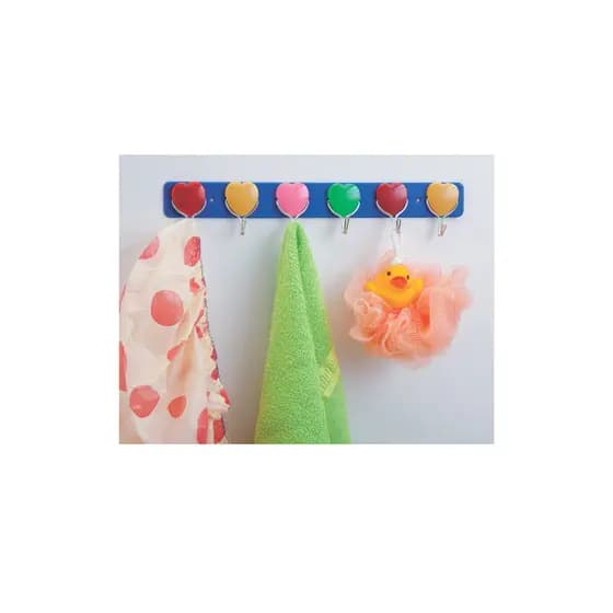 Suporte de Parede Multiuso 6 Ganchos de Coração Colorido ( 29591 )