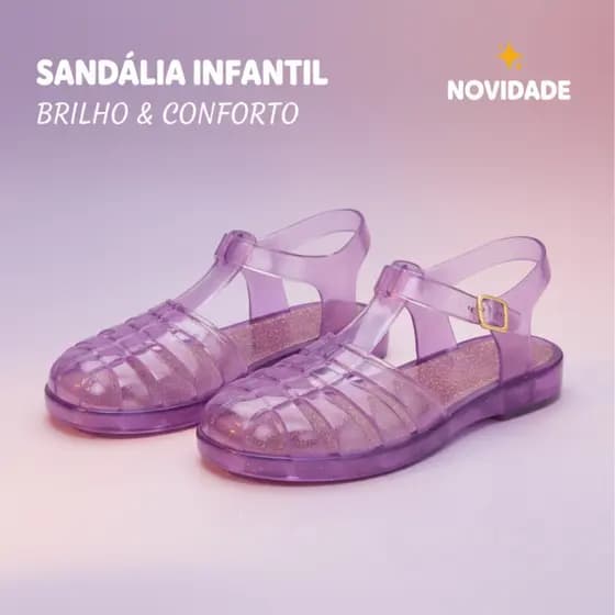 Sandália Bebê Infantil Conforto com Solado Antiderrapante