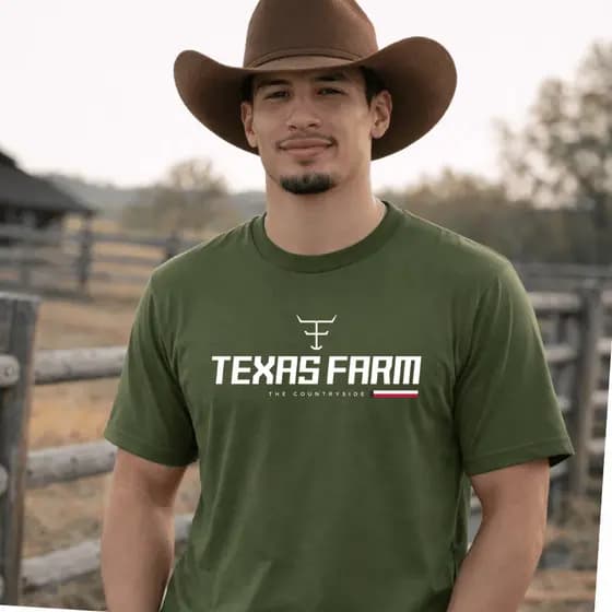 Camisa Camiseta Masculina Texas Farm Country Rodeio Agro 100% Algodão
