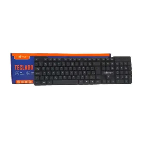 Teclado Inova Com Fio 1,3m – Praticidade para o Dia a Dia
