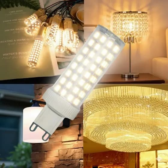 Kit 5-20 Lâmpada Led G9 100 Leds C/Respiro 15W - 110-220V Bivolt Branco Frio/Quente 6500K 3000K.SOU