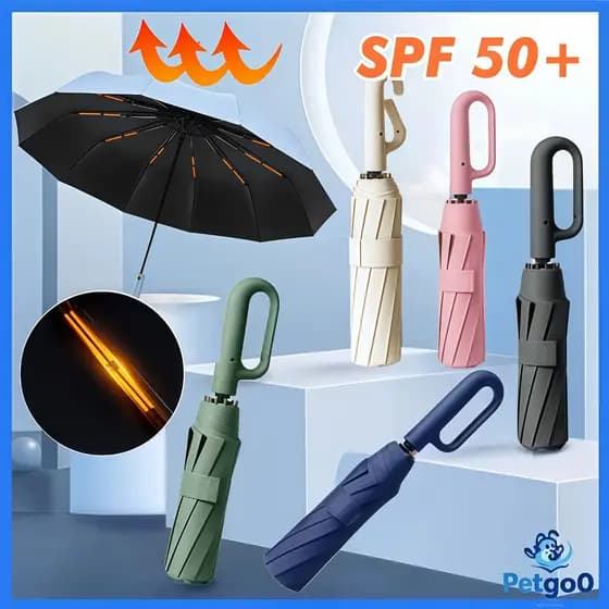 Automático para Bolsal Portátil | Anel de Fivela Prático UV Resistente Blackout Guarda-chuva Dobráve