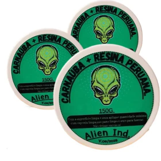 Kit 3 Ceras ALIEN IND Espelhamento Cerâmico Tira Riscos Repele Água